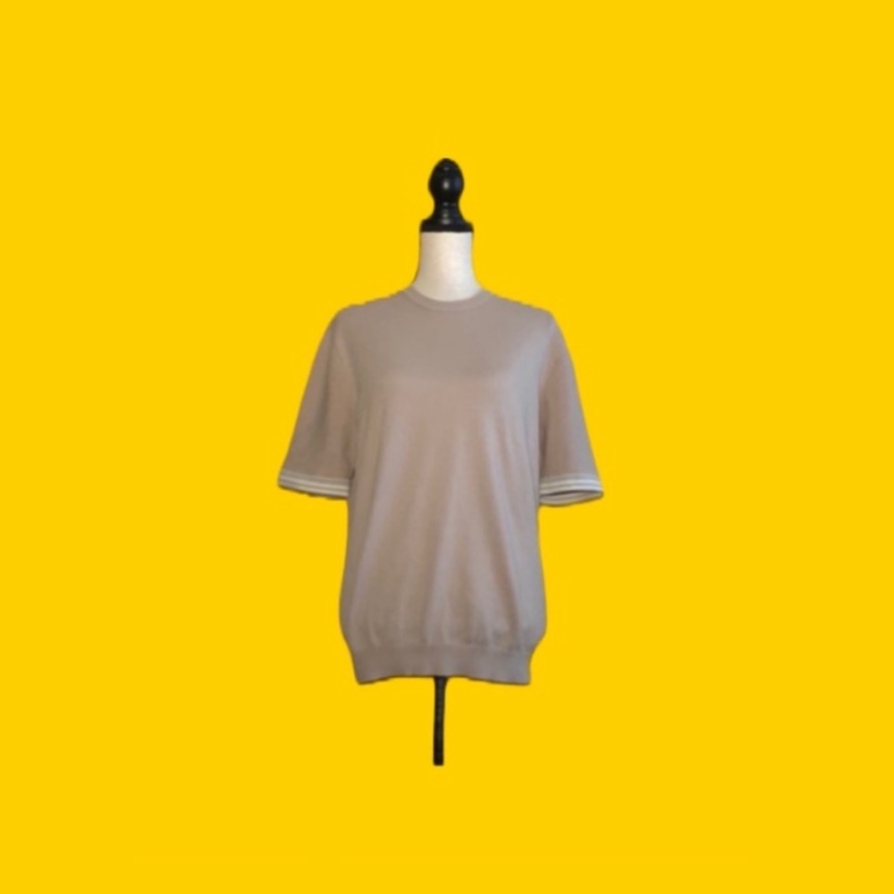 REISS short sleeve crew neck knit sweater - Picture 1 of 8